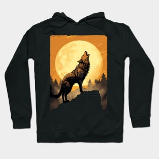 Full Moon Lone Aplha Brindle Dire Wolf Hoodie